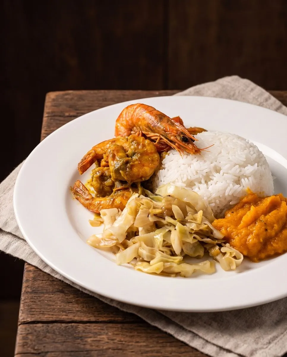 Surinaamse masala garnalen