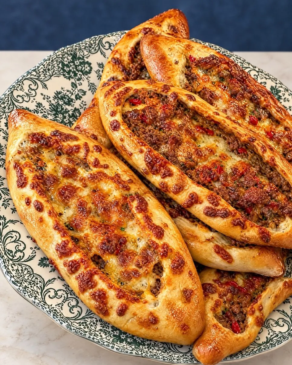 Turkse pide met gehakt