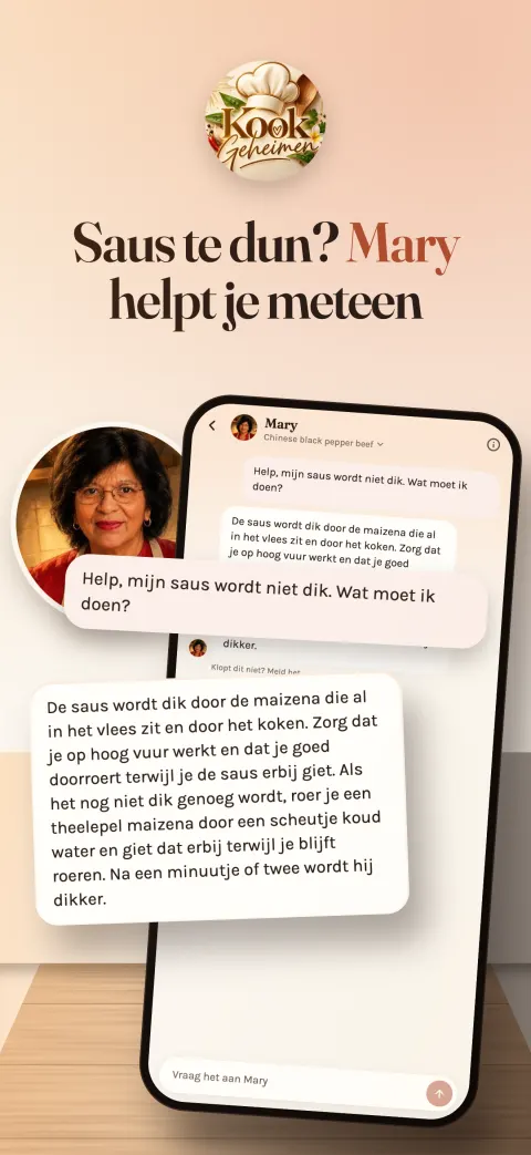 Saus te dun? Mary, de keukenhulp, geeft antwoord