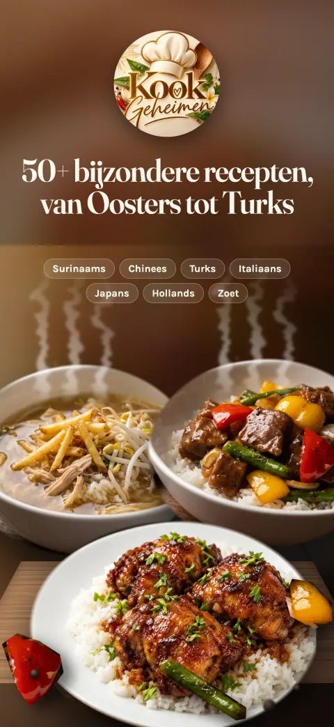 Meer dan 50 recepten, van Oosters tot Turks